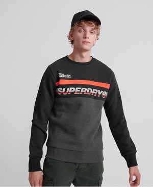 Superdry Worldwide Panel Crew Férfi Pulóver Szürke | BJXZF3145